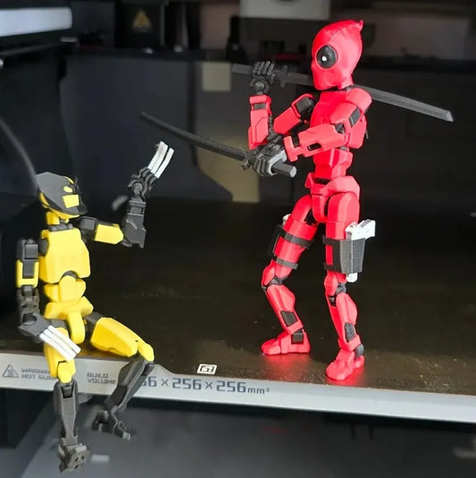 Deadpool & Wolverine Dummy 13 Posable Articulated 3D Printed Action Figures