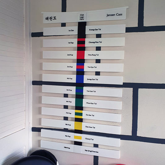 Personalised Taekwondo Belt Display Rack